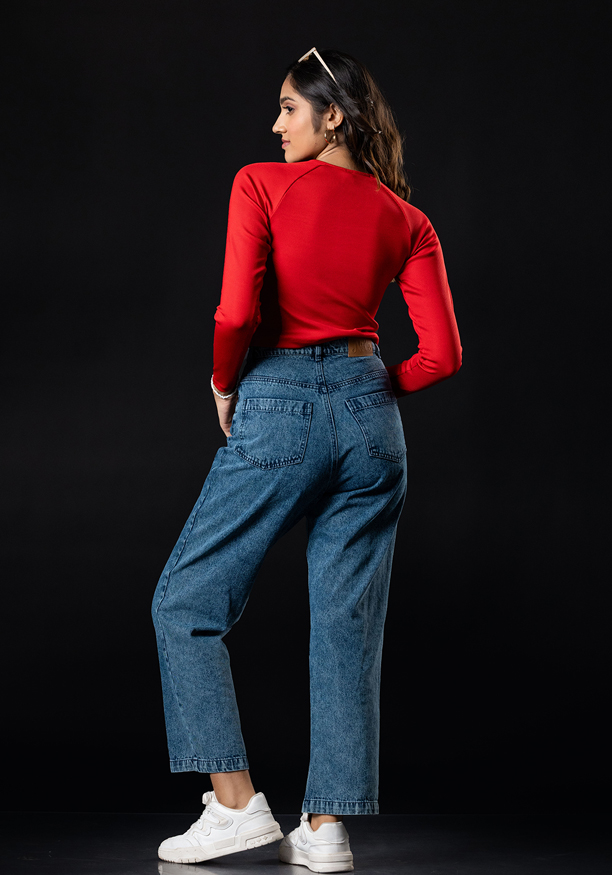 EDITH RED LONG SLEEVE TSHIRT